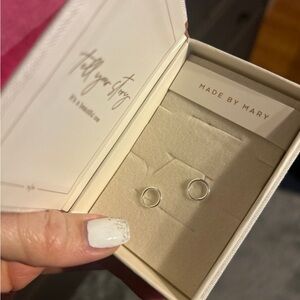 Silver Live-In Hoop Earrings